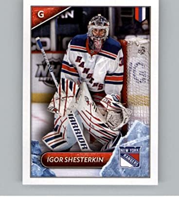 2021-22 налепници на Топс 377 Igor Shesterkin NM NM New York Rangers NHL Hockey налепници за тргување со картички
