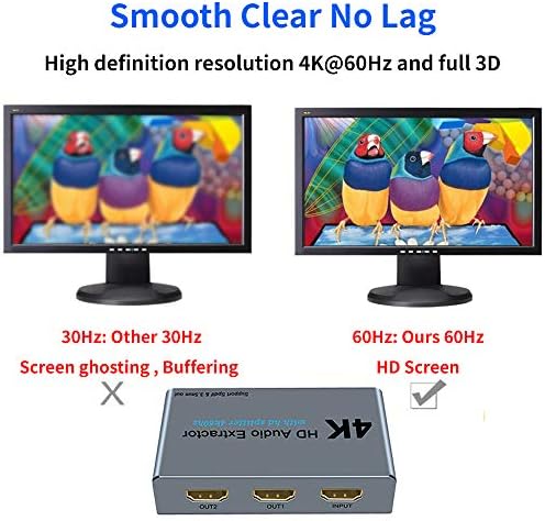 4K HDMI Сплитер 1 во 2 Надвор HDMI До Оптички HDMI Прекинувач Поддршка 4K 3D HD 1080p 3.5 mm Стерео Аудио Конвертор Адаптер