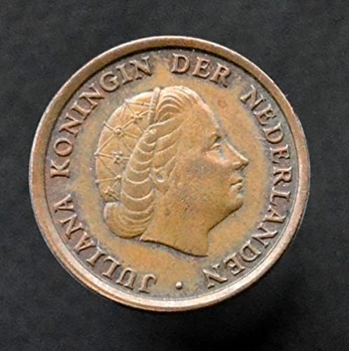 Холандска монета 1 минута стара случаен 17мм бакар km180 стари европски монети