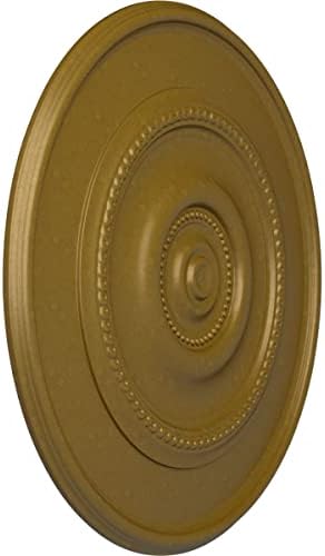 Ekena Millwork CM24Regls Традиционален медалјон на таванот Reece, 24 3/8 OD X 1 1/8 P, злато со рачно обоено
