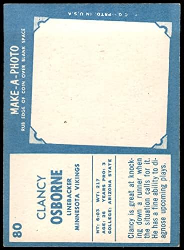 1961 Топс Фудбал 80 КЛАНЦИ ОСБОРНЕ Одличен од картички на Микис