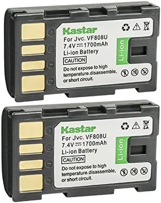Kastar BN-VF808 Battery 2-Pack Replacement for JVC GZMG155US GZ-MG155US GZ-MG157 GZ-MG157EK GZ-MG157EX GZ-MG157US GZ-MG175 GZ-MG175AC