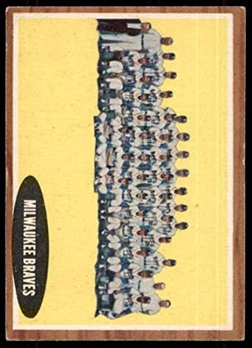 Milwaukee Braves TC картичка 1962 Topps #158 - Плочани бејзбол картички
