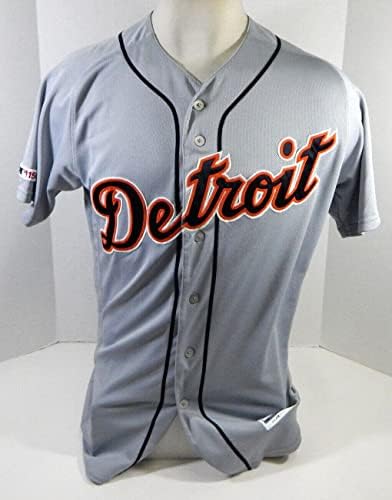 2019 Детроит Тигерс игра со лилјак игра користена сива маичка MLB 150 лепенка 44 DP20993 - Игра користена МЛБ дресови