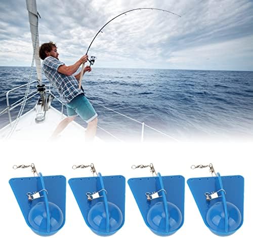 Одбор за нуркање за риболов Спиминпуо, 4 парчиња риболов тролајќи нуркачка табла сина пластична тркалезна риболов риболов тролење алатка за табла за нуркање за риб