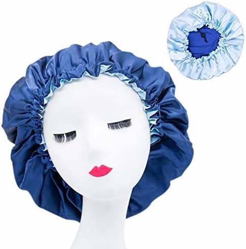 terbklf 2022 Women Women Beauty Elastic Head Land Satin Bonnet капа за спиење салон за убавина за спиење единечен слој капа за спиење