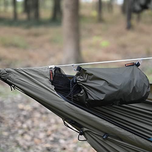 oneWind Gear Hammock, врвна вреќа за складирање на вреќа за складирање, лесен за клипување на врвот на Ridgeline Gear hammock Sling за мали предмети