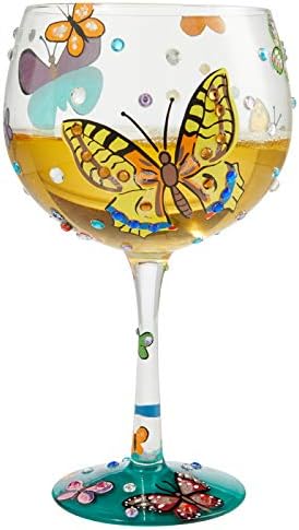 Енеско Дизајни од Лолита Пеперутки Копа Де Балон Џин Коктел Стакло, 1 Брои, Разнобојни