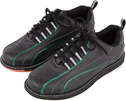Gemeci Mens Women Bowling Shoes Класични патики микрофибер синтетички кожен материјал дише удобно обични чевли патики за шекери
