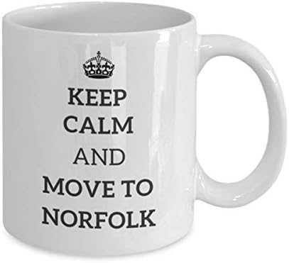 Продолжете да се смирите и да се преселите во чашата за чај за чај од Норфолк, патник соработник пријател подарок Вирџинија