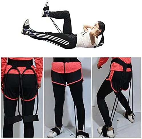 Обновите за отпорност на iuljh Поставете убавина за убавина за вежбање на фитнес нозе и мускули на задникот Обука со прилагодлив појас на половината и торба за носење