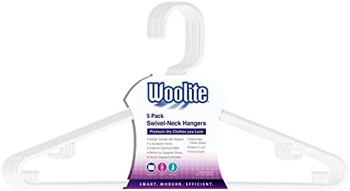 Woolite 5 пакет за вртење на вратот, добро за блузи, панталони, фустани, бели