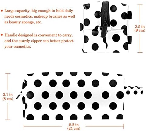 Торба За Шминка Патување Козметичка Торбичка Тоалет Организатор Торба Подарок За Жени Девојки Црна Точка