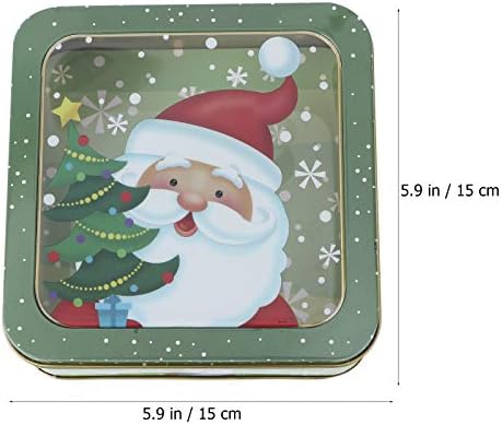 Besportble кутии за подароци 1 парчиња квадратни тампони за бонбони кутии за пакување кутија Божиќно печење кутија Божиќ украси Божиќни украси за новогодишни украси