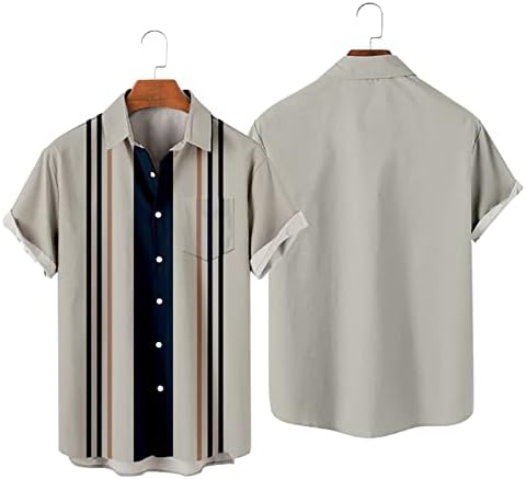 Xiloccer Најдобри мажи печатени хавајски кошули со кратки ракави копче надолу кошули со кошули за маж за маж со долг ракав салата за салата за салата