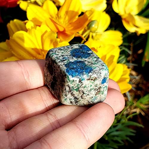 К2 гранит, познат и како К2 asаспер и дождовница азурит - исцеден и полиран кристално заздравување природен скапоцен камен - #2