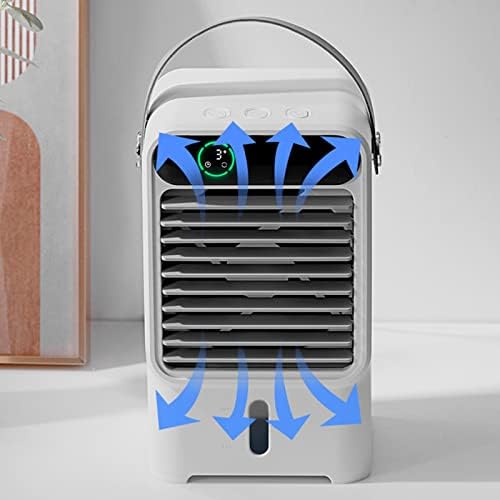 Qyteckt Air Clarmater Преносен климатик биро за тивок тајмер Мини вентилатор за ладење за канцелариски патувања дома дневна соба