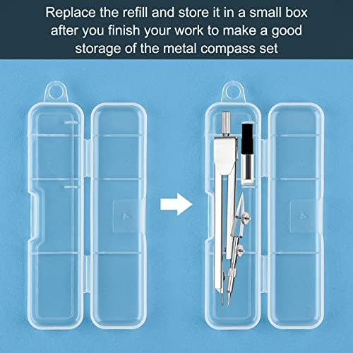 2 Пакет Студентски Метален Компас Поставен За Геометрија Со Дополнителни Полнења На Олово, Математички Компас, Алатка За Цртање Компас, Компас За Изготвување За Уч?