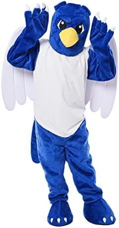 Синиот орел со крилја маскота костумски цртан филм за забава