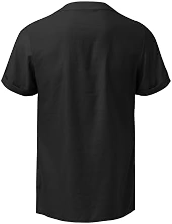 Летни мажови фустани кошули за мажи, торба лапел кратка ракав Едноставен кошула со кратки ракави маица маица против вратот мажи