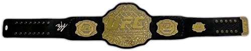 WWE Ексклузивен Брок Леснар потпиша црно -златен титулен појас JSA - Автограмирани UFC Различни производи