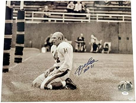 Y.A. Tittle потпишана фотографија 16x20 автограмирана w/hof New York Giants PSA/DNA AK22358 - Автограмирани НФЛ фотографии