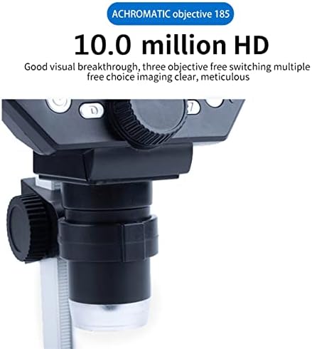 Комплет Додатоци за микроскоп За Возрасни, G1000 Дигитален Електронски Микроскоп 4,3 Инчен Голем Основен Лцд-Дисплеј 8MP 1-1000x