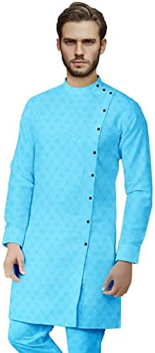 Облека за богата со базин за мажи плус кошула за печатење со големина и панталони 2 парчиња сет муслиманска облека формални облеки