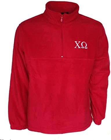 Mega_greek chi omega fleece zip pullover