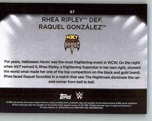 2021 Топпс WWEенски дивизија за жени Виножито фолија #87 Реа Рипли картичка за тргување со борење