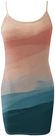 Женски фустани плус големина трендовски шпагети плажа секси мини сандери случајно лето без ракави хавајски симпатичен краток фустан