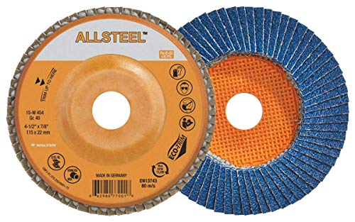 Technologies на Walter Surface 15W604 Flap Disc [Пакет од 10] 40 дискови за мелење на мелење