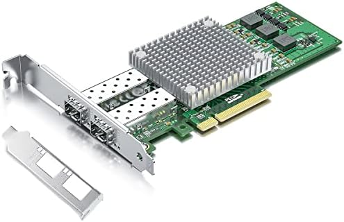 10GB SFP+ PCI-E мрежна картичка со 2M 10G DAC, двојни SFP+ порта NIC Споредување со Broadcom BCM57810S, PCI Express X8, Поддршка на