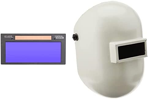 Линколн Викинг Електрик 2х4 Ц-серија автоматско залепење на леќи за заварување сенка 10 KP3778-1 & фибер-метална фиберглас заварување шлемот со гумена глава, бела