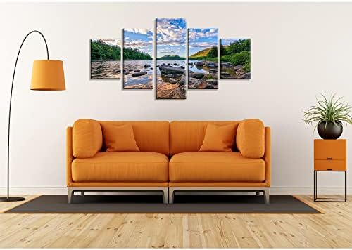 Acadia Национален парк платно wallидна уметност, врамен пејзаж Мејн, пејзаж, американска природа за украсување на wallидни декории Постери 5 парчиња слика за дома подготв?