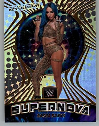 2022 Panini Revolution WWE Supernova 10 Sasha Banks Carding Carding Card