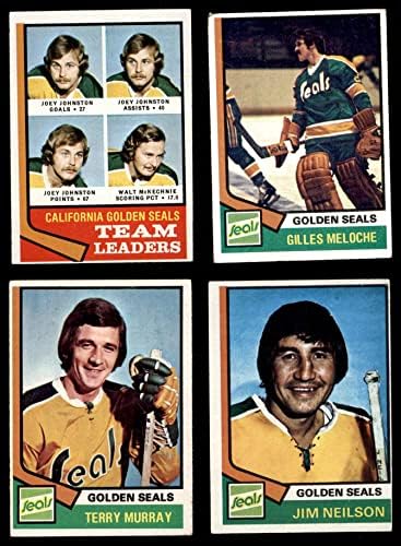 1974-75 Топс Калифорнија Златни заптивки во близина на екипата сет во Калифорнија Златни заптивки ГД+ Златни заптивки