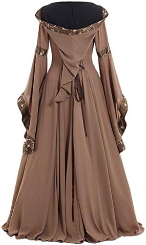 Средновековен фустан плус големина 4xl фустан женски подот Должина Готски гроздобер средновековен женски фустан ирска ренесанса