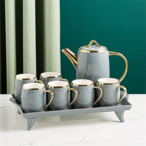 ZLXDP европски куп сет керамички дневна соба чаша во собата дома чајник чај сет чај послужавник дома чај чаша во собата Подароци