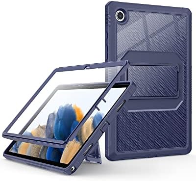 Случај Supveco За Samsung Galaxy Tab A8 10,5 Инчи 2022, Двослоен Заштитен Случај Отпорен на Удари На Целото Тело Со Вграден Заштитен Капак На Екранот За Galaxy Tab a8 10,5 [sm-X200/X205/X207]-Темно Си