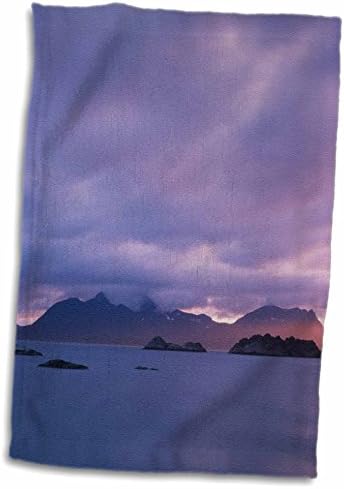3drose Норвешка, Лофотен, Хенингсваер, полноќно изгрејсонце - крпи