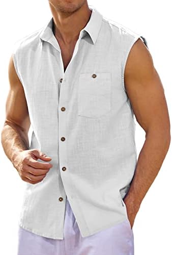 Копче за ракави без ракави за машки ленери на Фомикин, надолу по основниот елек на цврста кошула, со џеб
