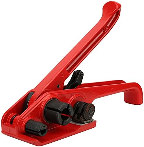 Затегнувач за затегнувач на рачни ленти за прирачник, алатка за врзување на алатки за заптивки за заптивки за 16 ~ 19мм ПЕТ/ПП лента, рачни алатки и додатоци