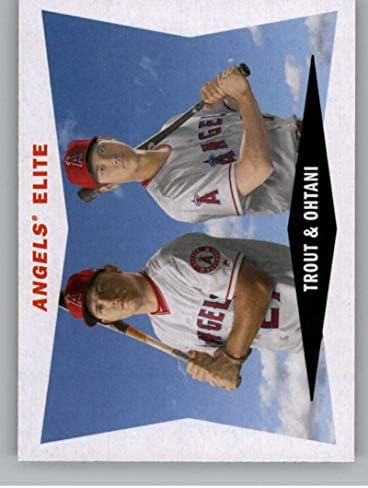 2020 Архиви на Топс Бејзбол 1960 Комбо-картички #60CC-TO MIKE TROUT/SHOHEI OHTANI LOS ANGELES ANGELS Официјална картичка за тргување со MLB