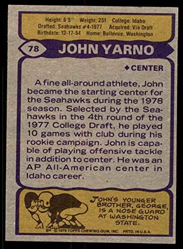 1979 Топпс 78 Johnон Јарно Сиетл Сиетл Сихаукс картички на Дин 5 - екс Seahawks