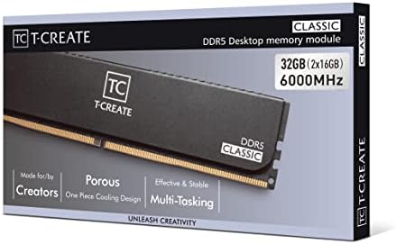 TEAMGROUP T-Креирај Класичен 10l DDR5 32gb Комплет 6000MHz CL48 Десктоп Мемориски Модул Ram Меморија, Поддржува И Интел &засилувач; AMD-CTCCD532G6000HC48DC01