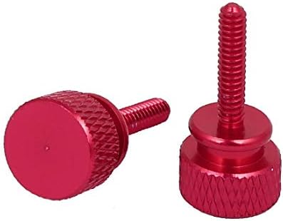 X-Dree Computer Pots Case Round Round Head Cnured Thumb Pumbls Wine Red 6# -32 10PCS (Caja de la pc computordora cabeza redonda tornillos moleteados pulgar vino rojo 6# -32 10 piezas