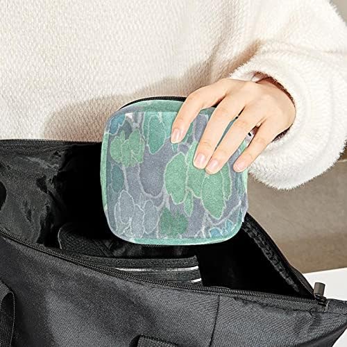 Торба за период на сал -салфетка, санитарна торба за салфетка, торбички за женски подлога санитарна подлога торбички за девојчиња дами, зелена сива маскирна апстра?