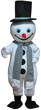 Rushopn симпатичен снежен човек со капа и маскота костуми за шапки Божиќ Божиќ