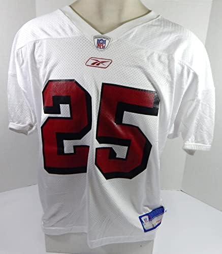 2002 година Сан Франциско 49ерс Jamамал Робертсон #25 Игра издадена бела практика Jerseyерси - непотпишана игра во НФЛ користена дресови